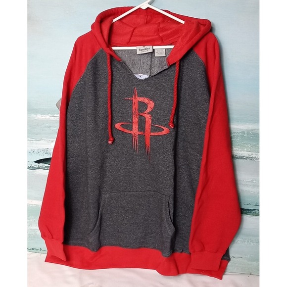 NWT Houston Rockets Hoodie Women's Size 2XL NBA Pullover Jacket Fanatics V-Neck - Picture 1 of 7